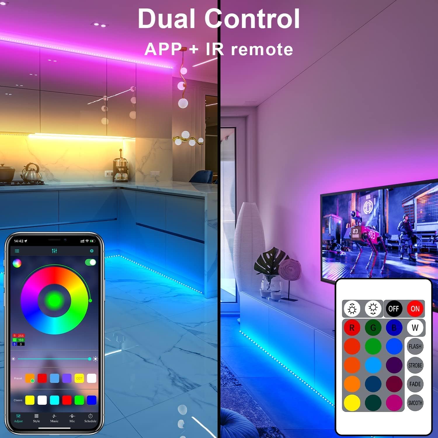 USB LED Strip for TVs 5m photo 4